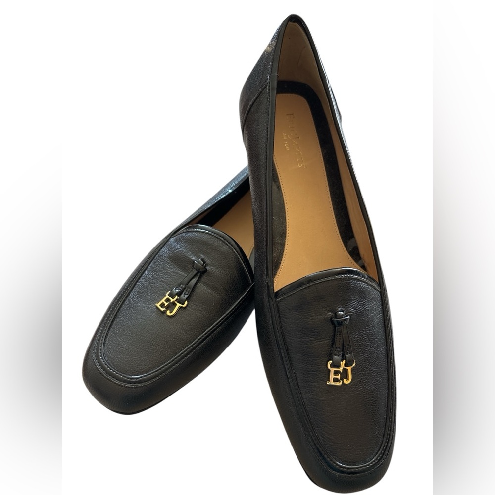 Eric Javits Comfy Black Leather Flats with Gold Detail - Never Worn - 11m - Picture 2 of 13